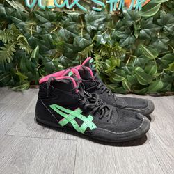 Asics Matflex 7 Black/ Leaf Mens Size 8.5 Medium US Wrestling Shoes 1081A057