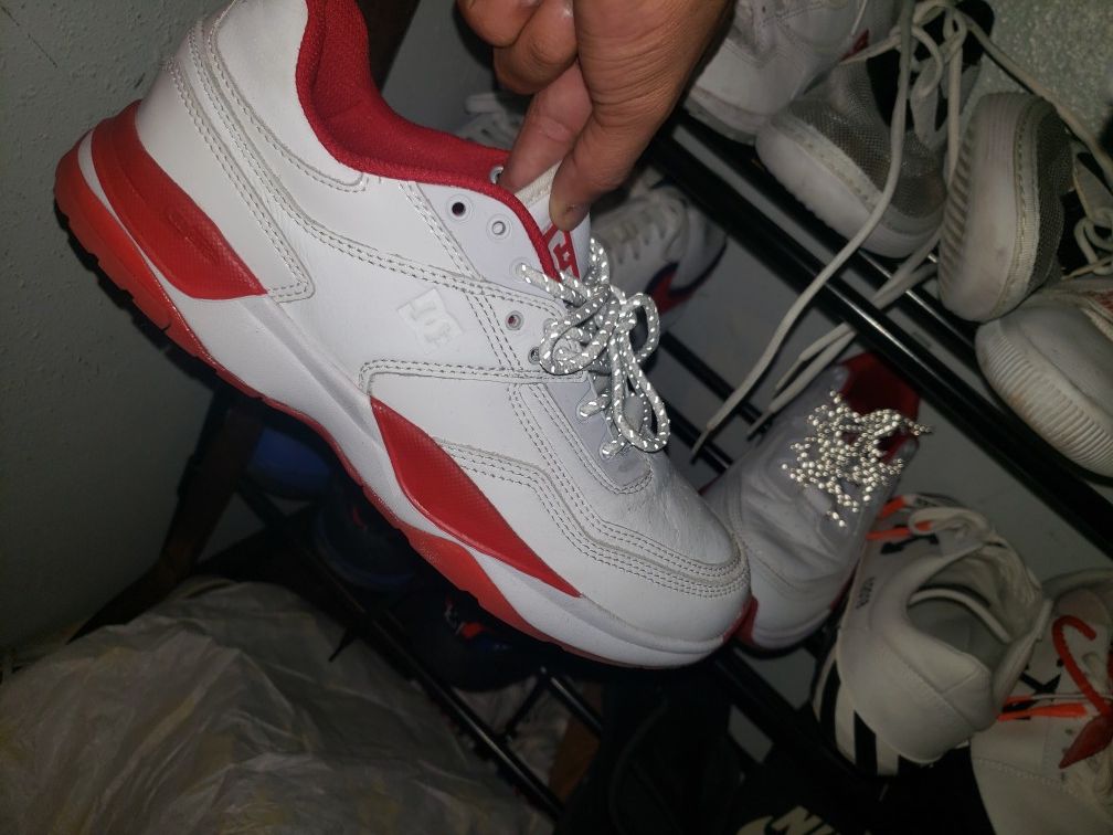 Dc shoes red . One of a kind REFLECTIVE SHOES