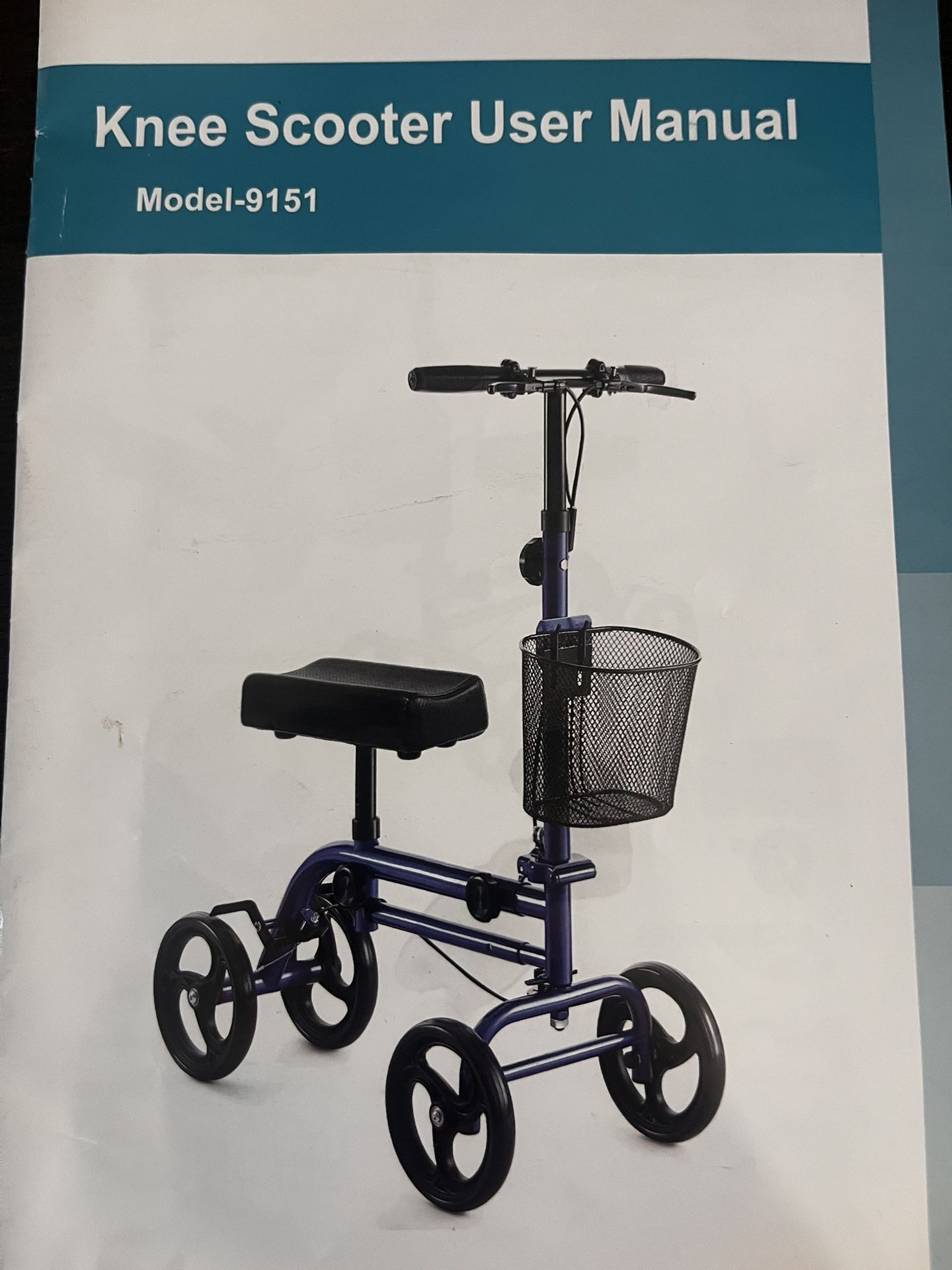 Black Knee Scooter W/basket.