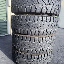 (4) 37x12.50R18 Toyo R/T Open Country 