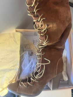 Brand New Open Toe Boots 