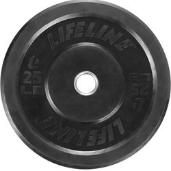 25lb Lifeline Olympic Rubber Bumper Plates (Pair)