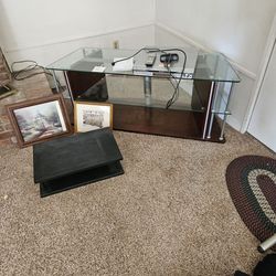 Glass TV Console  Stand