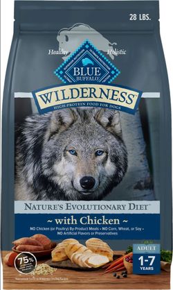 Blue Buffalo Wilderness Chicken Recipe High-Protein Adult Dry Dog Food, 28-lb bag