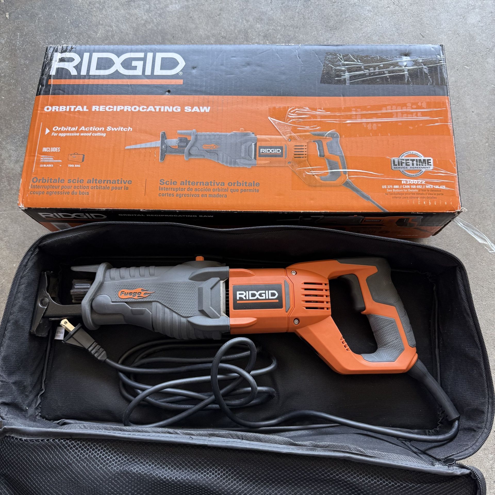 RIDGID Fuego 10 Amp Corded Orbital Reciprocating Saw