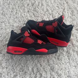 Jordan 4 “red Thunder” 9.5m Og Box Lightly Used