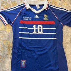 France 1998 Final Jersey • Zidane Size L 