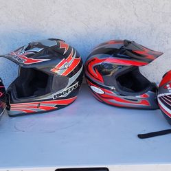 Used MX Helmets Small Thru Large