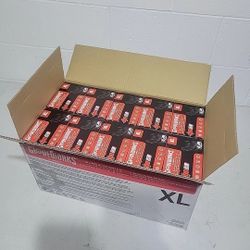 Box of 10 GLOVEWORKS Industrial, Food Black Disposable Nitrile Gloves 6 Mil XL 