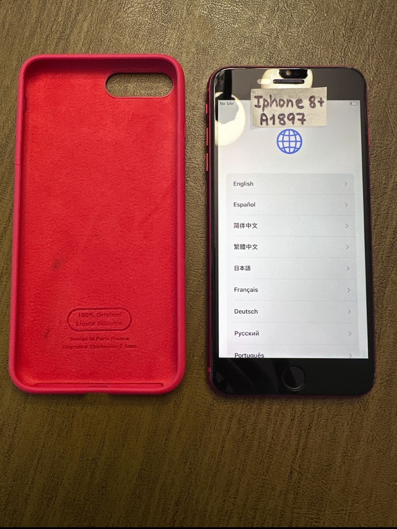 Iphone 8 Plus with the case and screen protector