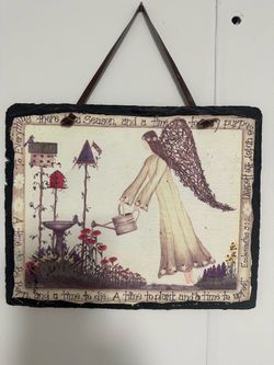Angel poem song wall decor