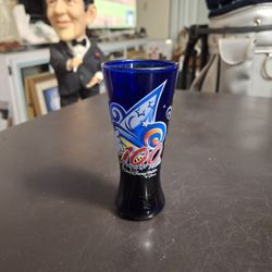 Walt Disney World " 100 Years Of Magic " Sorcerer's Hat Cobalt Blue Collectible Shot Glass