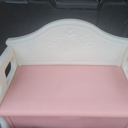 Vintage Little Tikes Victorian Toy Chest Storage Box Bench Pink