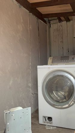 White Front-Load Washing Machine