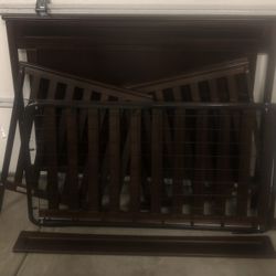 Wooden Brown Chocolate  Color Crib. 