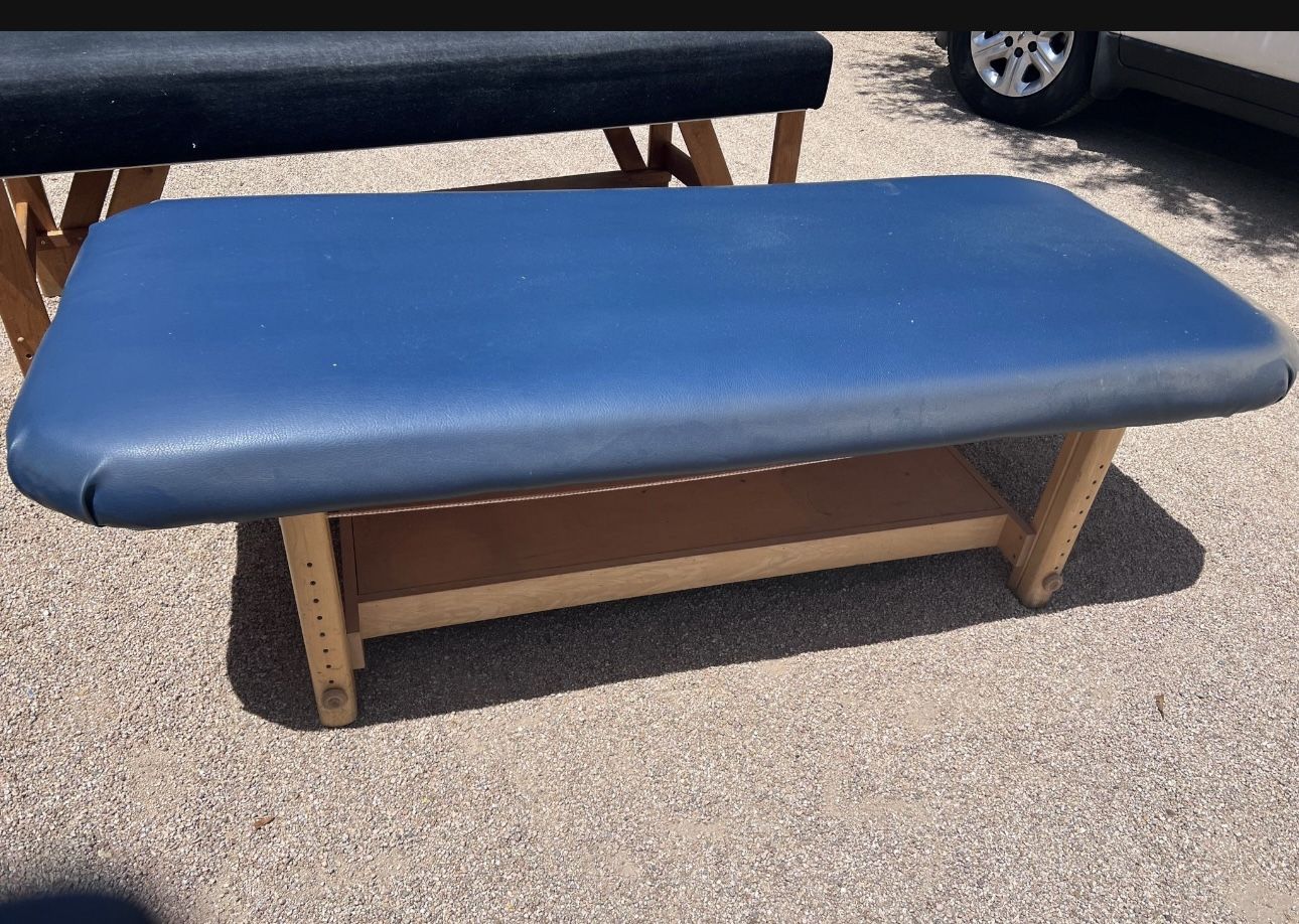 Blue earthlight stationary massage table