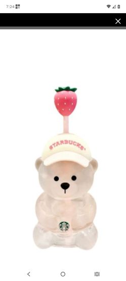 Starbucks ( bearista glass pink drink)