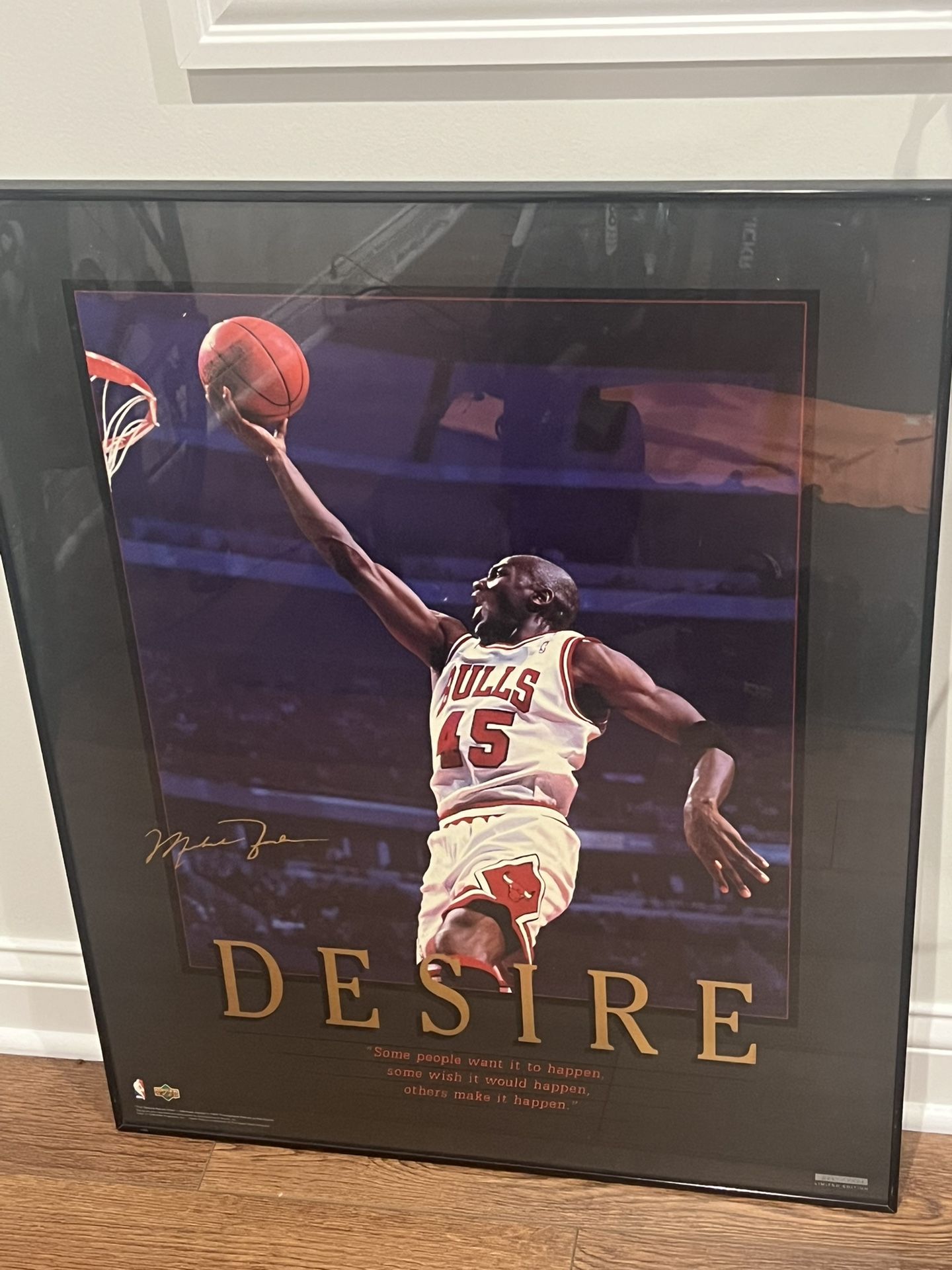 Micheal Jordan DESIRE 30x24 Framed