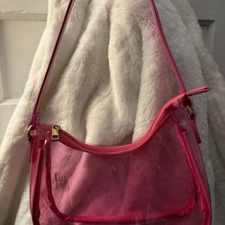 Clear Pink Shoulder Bag