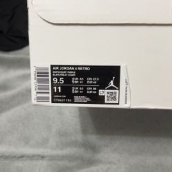 Jordan 4 Metallic Purple Size 9,5