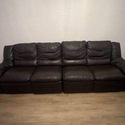 Leather Reclining Sofa – 4 Seats