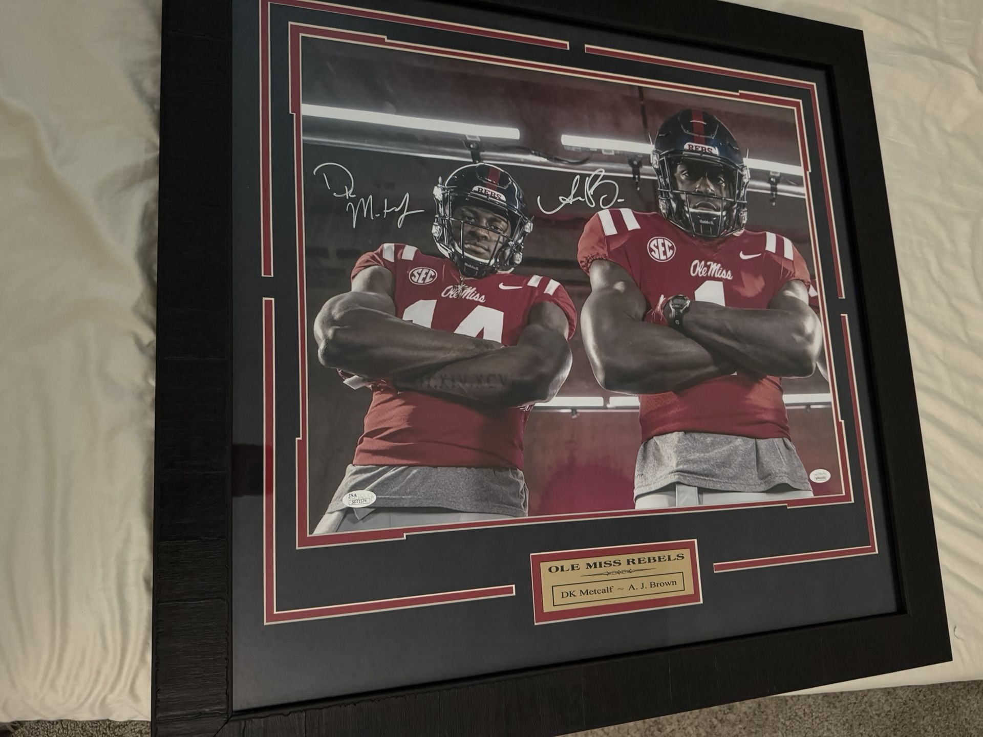 Dk Metcalf A.J. brown Double Auto JSA Certified