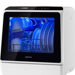 Portable Countertop Dishwashers, Compact Dishwashers with 5 L Built-in Water Tank