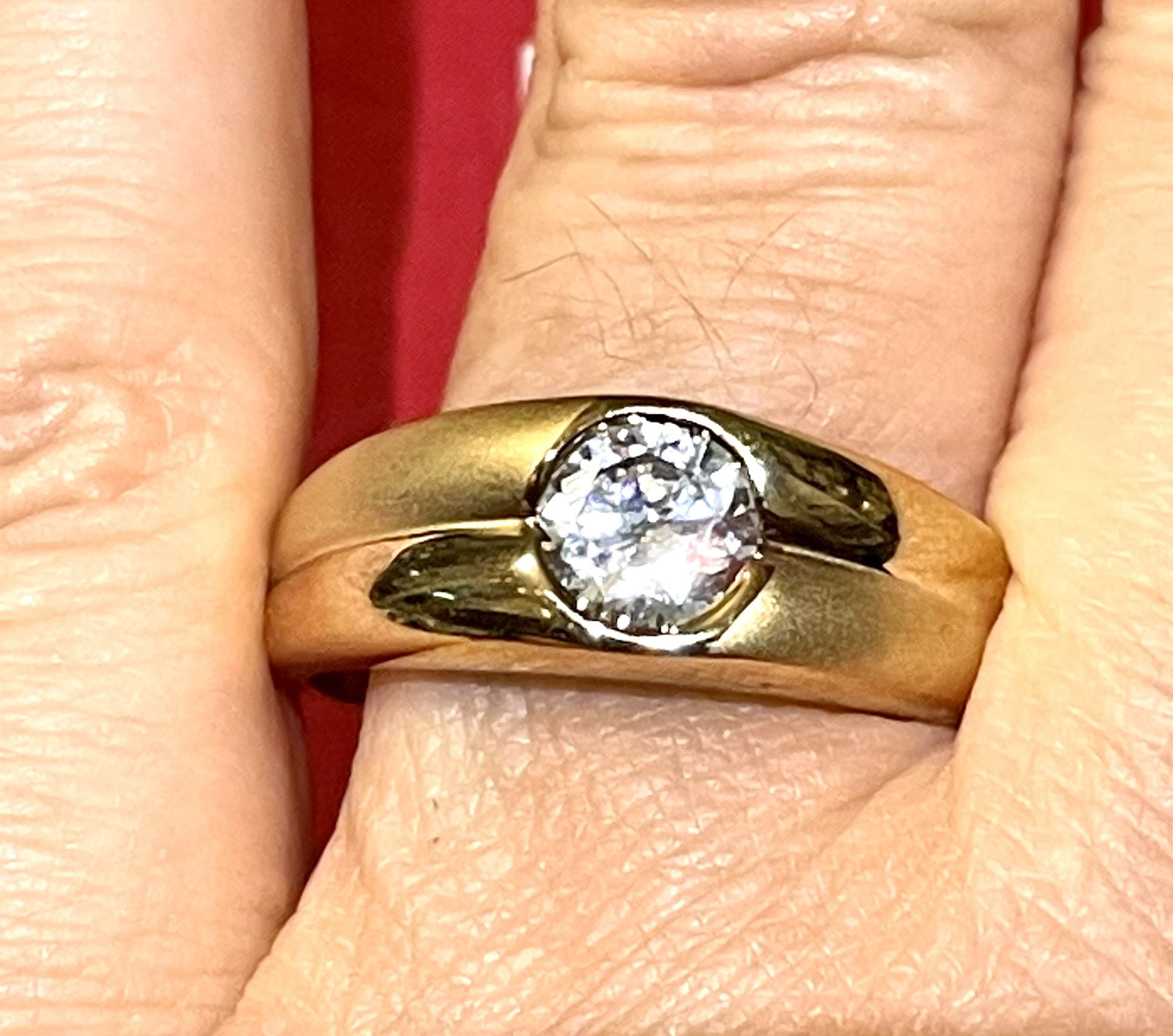 Men’s 18k 2tone GE Ring sz 12