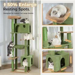 Cat Tower,Cat Condo House and Roomy Top Bed and Scratch Posts