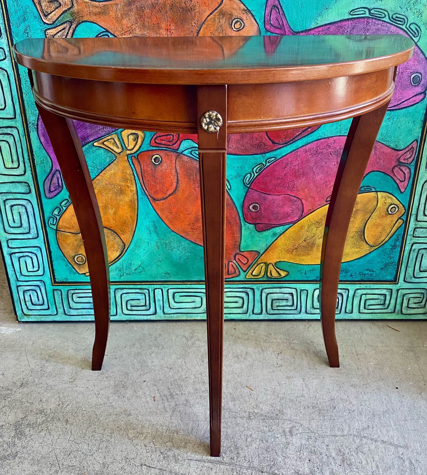 Entry Way Console Table Half Moon