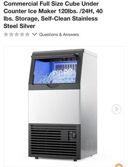Commercial Ice Cube Maker Stainless Steel