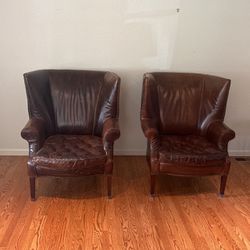 Restoration Hardware High Back Accent Chairs