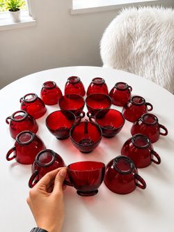 Vintage ruby cups
