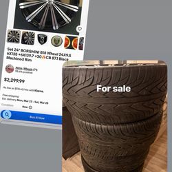 24 inch BORGHINI wheels with brand new tires