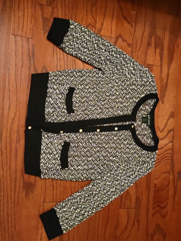 Black And White Cardigan
