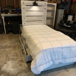 Ashley Furniture Cambeck Twin Bed With Storage Drawers, Cubbies  And Light