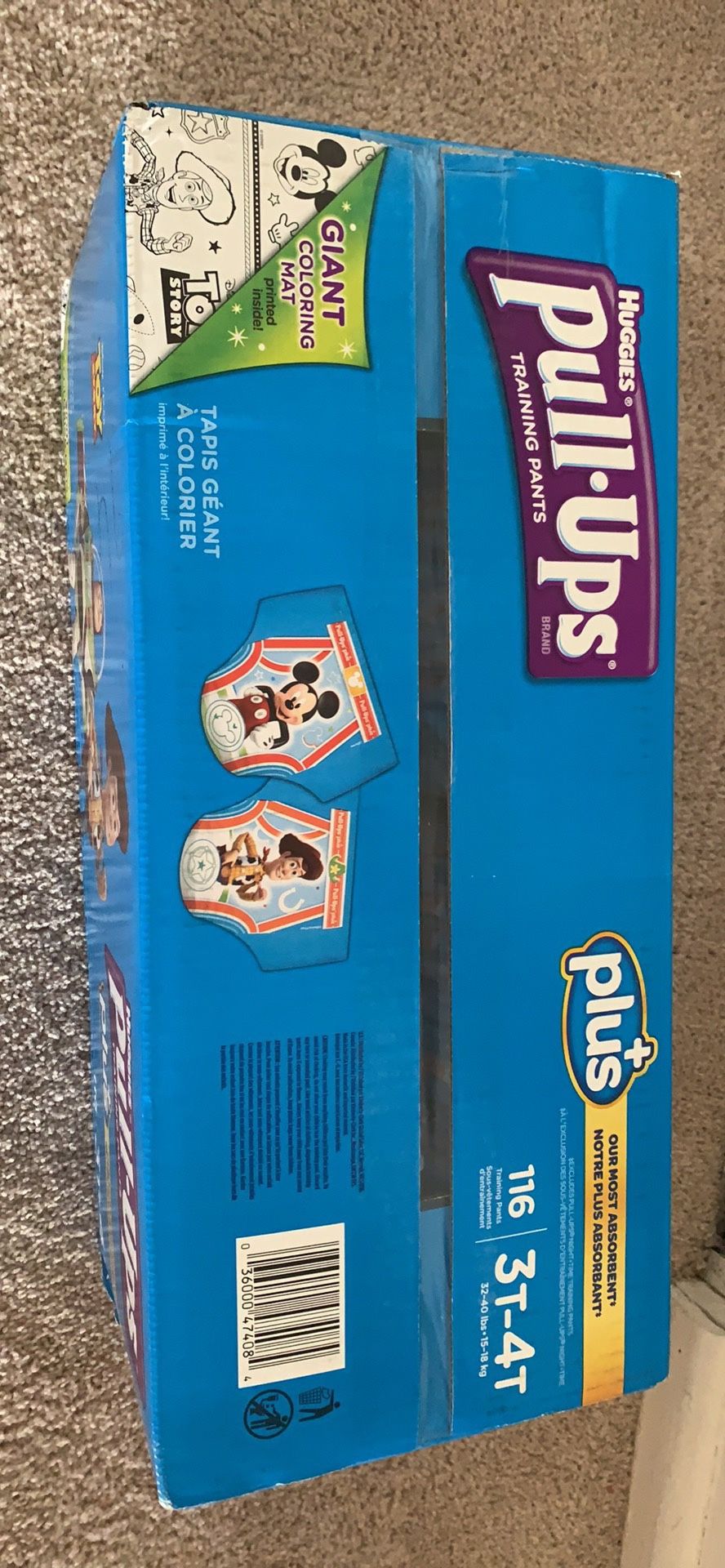 Huggies pull up Diapers 3t-4t,116 count.
