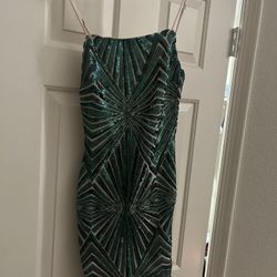 Green Sequin Homecoming Dress/party Dress 
