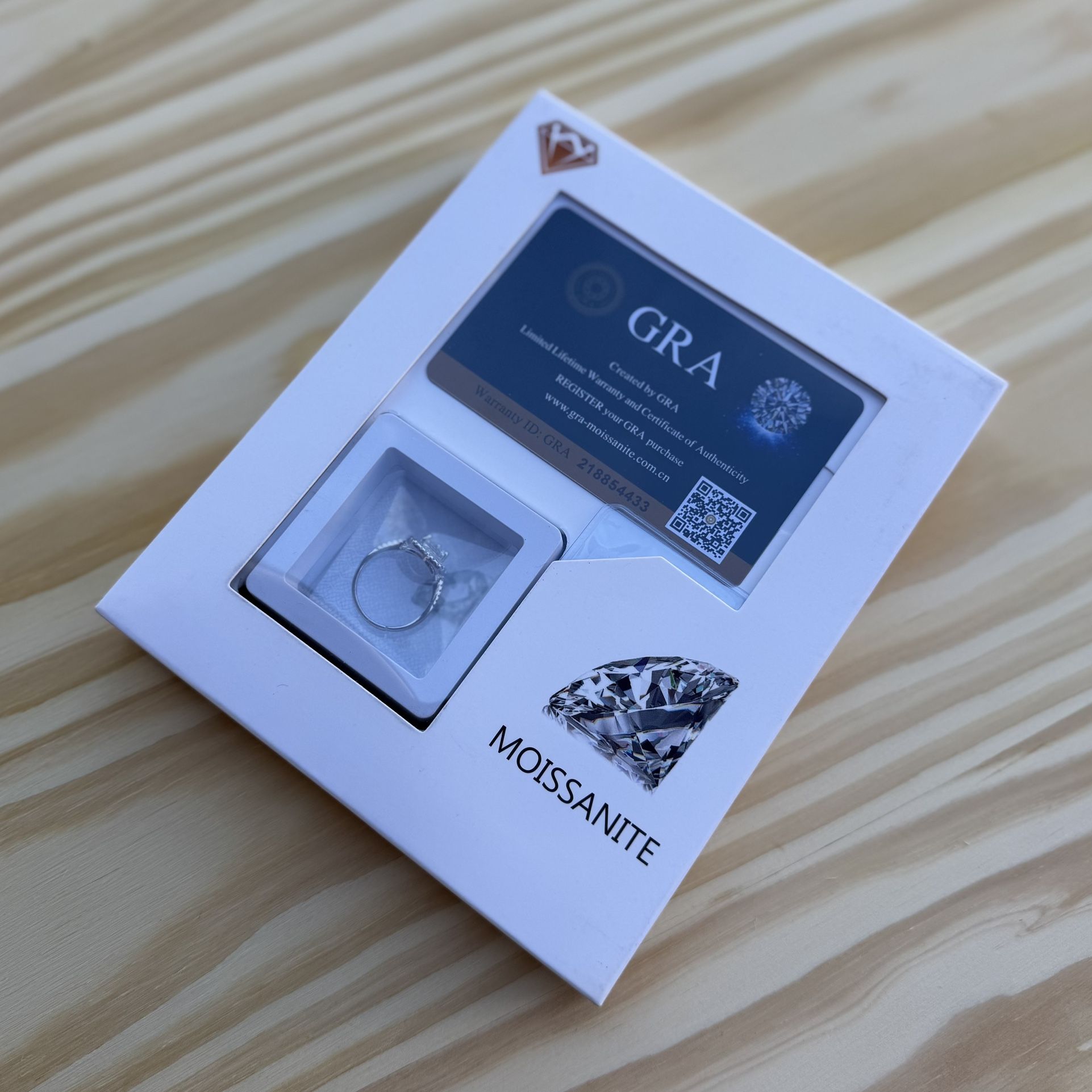 Moissanite Heart Ring