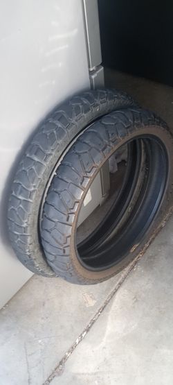 120/70/19   Set  90/90/21 Dunlop Trailmax Mission Tires Motorcycle 