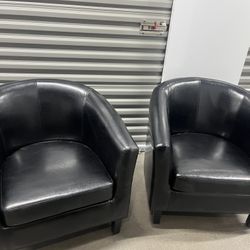 Taylor Black Tub Chairs Set Of 2