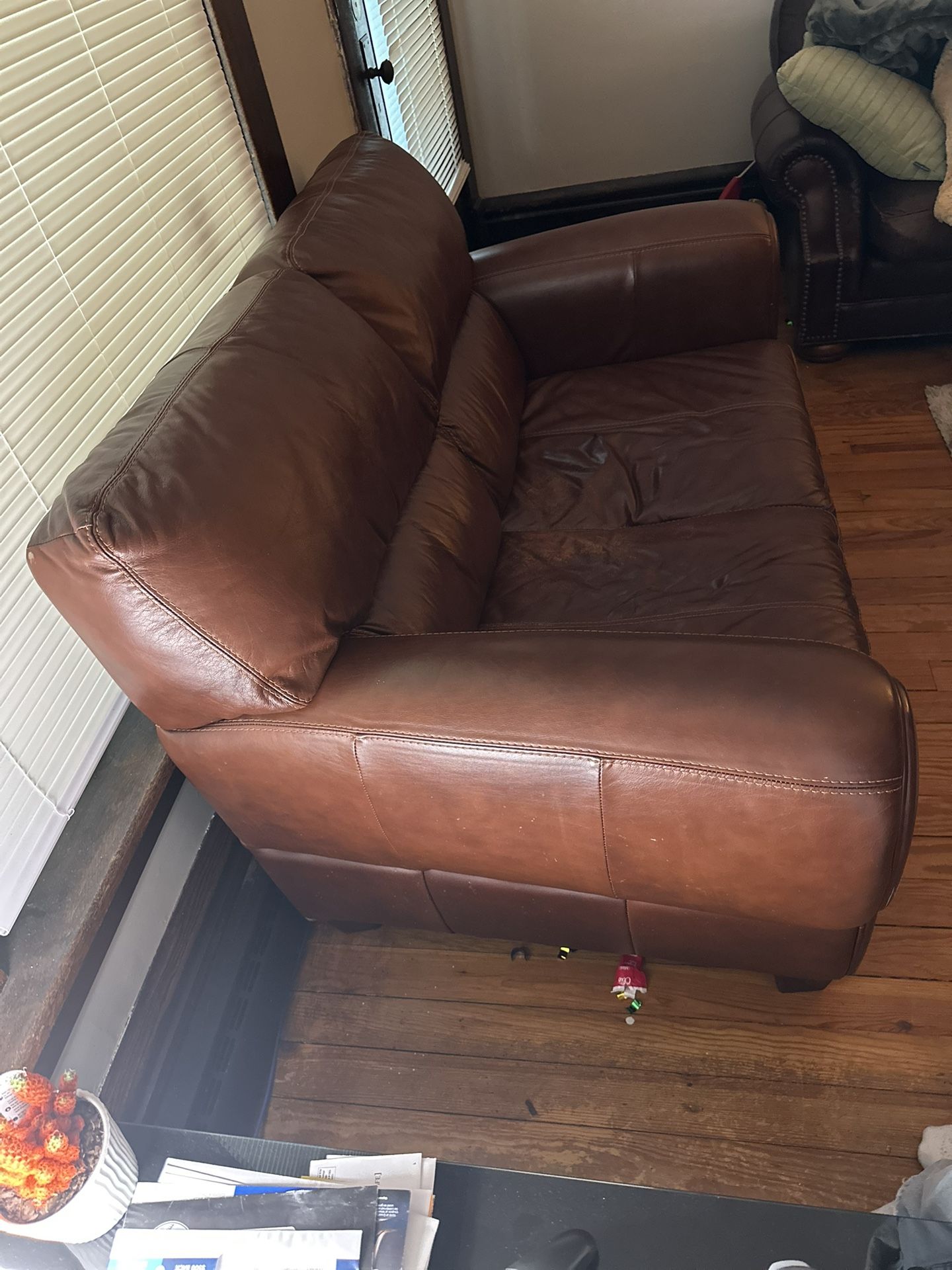 Leather Loveseat