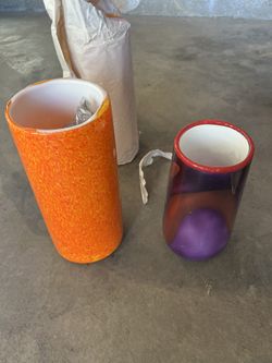 3 Custom Glass Blown Island Or Bar Lamps