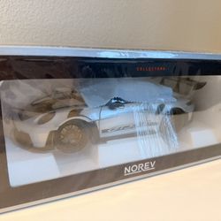 1/18 Porsche 911 992 GT3 RS Norev 187371 Silver Metallic Diecast Model Car