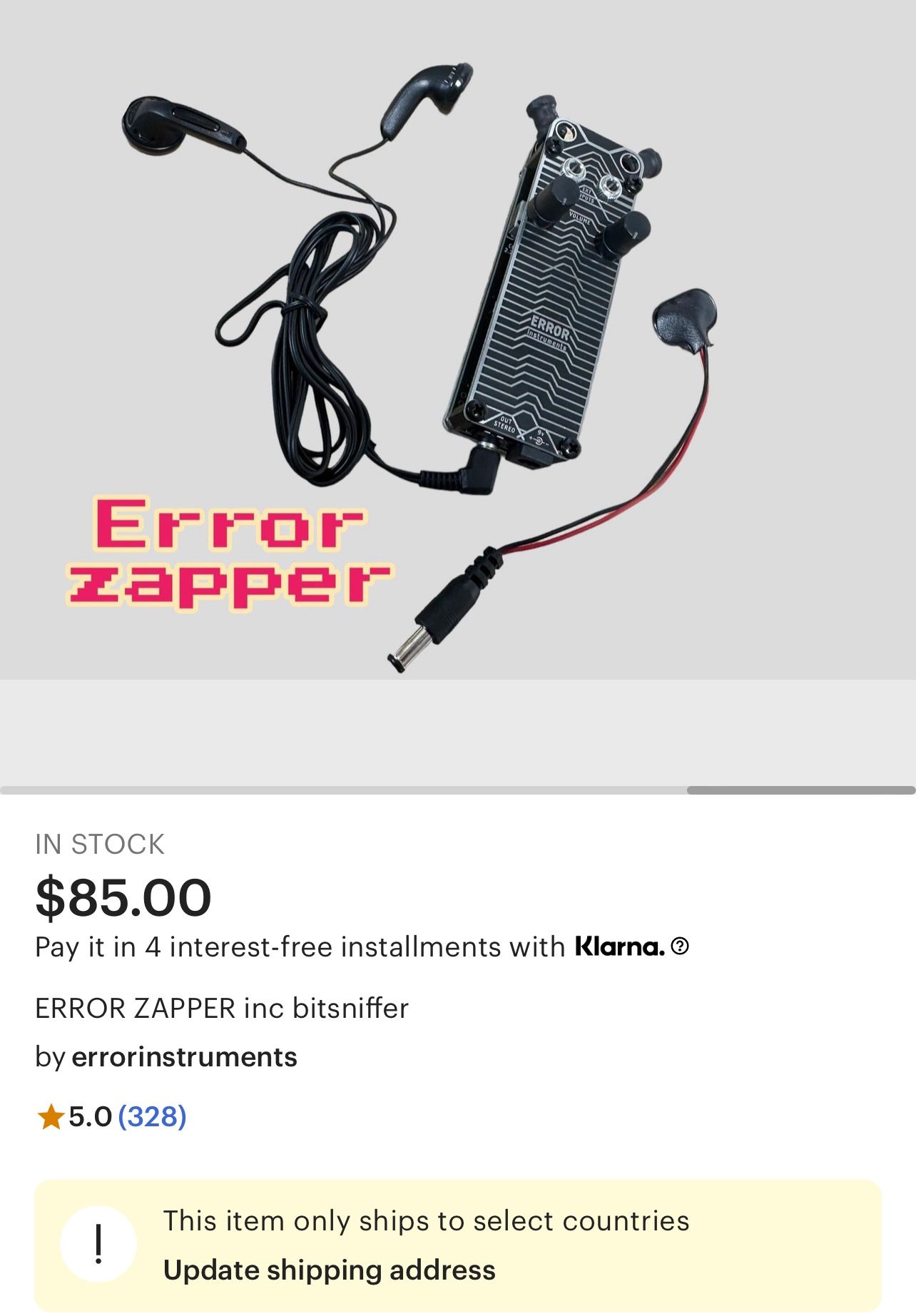 【USED】ERROR INSTRUMENTS Error Zapper ERROR ZAPPER | NEW ! SYNTHE NOISE ! instruments FOR SALE