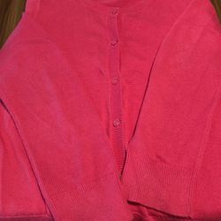 Old Navy Pink Knit Cardigan - Size Youth XL(14)