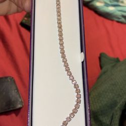 Sterling Silver Bracelet With 3 Carat Diamonds 