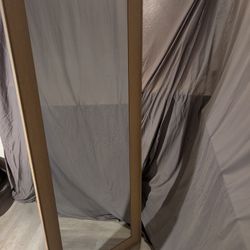 Large Wooden Frame Floor Or Hanging Mirror 