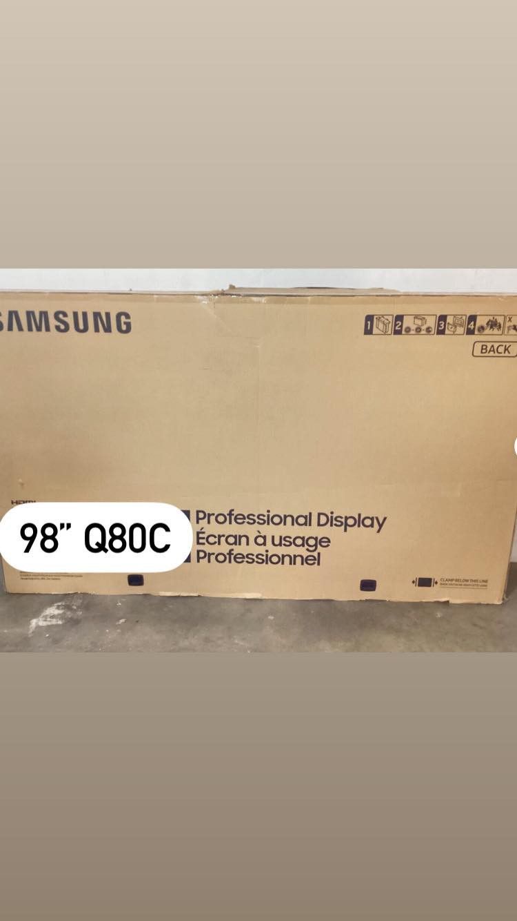 SAMSUNG 98-Inch Class QLED 4K Q80C Series Quantum HDR+ Smart TV w/Dolby Atmos, Object Tracking Sound Lite, Direct Full Array, Motion Xcelerator, Alexa