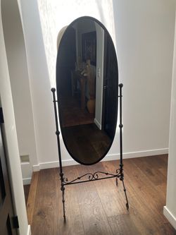 Arched Full-Length Mirror + Decorative Stand